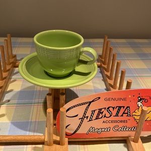 Fiestaware lemongrass cup and saucer. Perfect condition. Never used